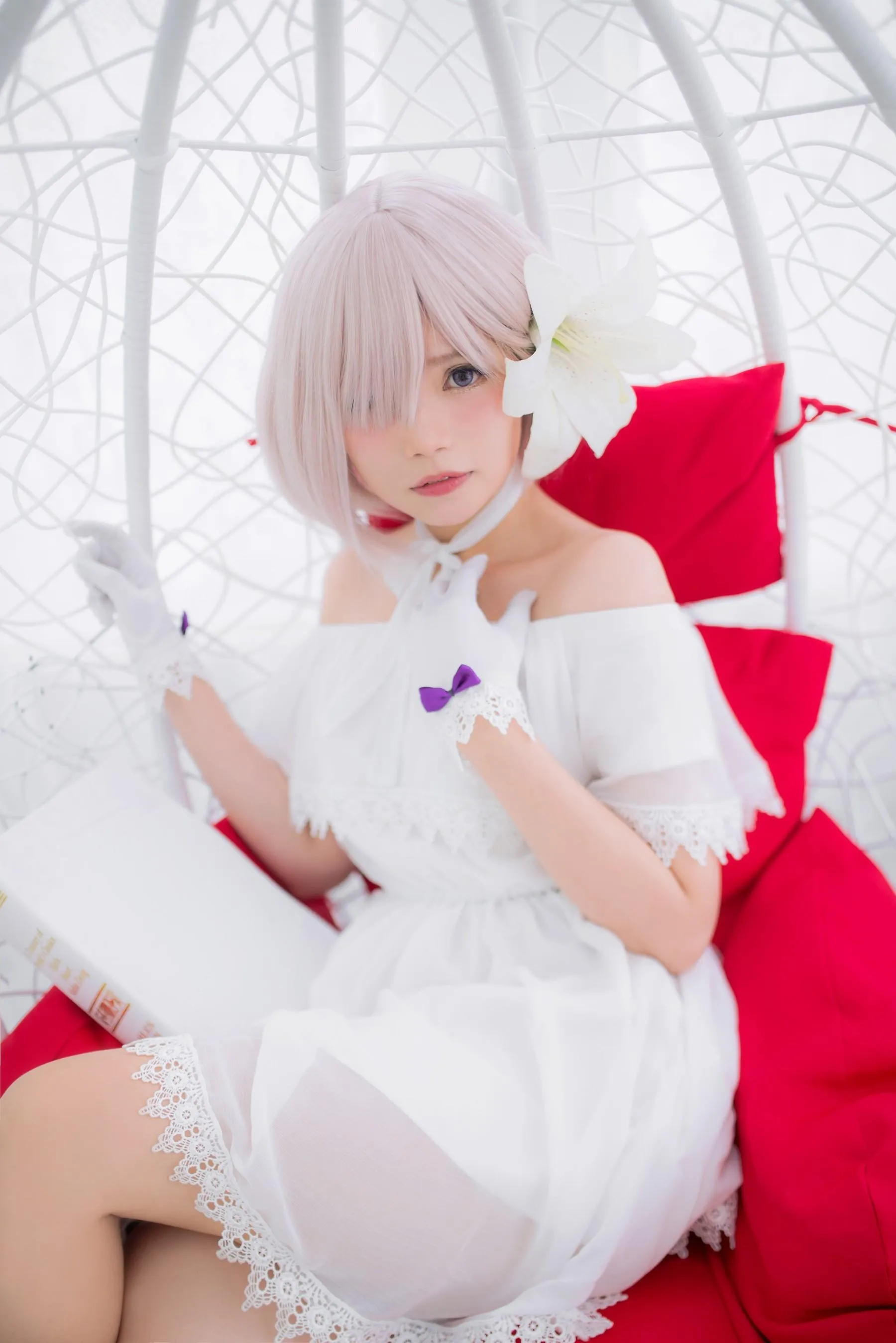 Miu只 – NO.05 Mashu White Dress [27P]插图8
